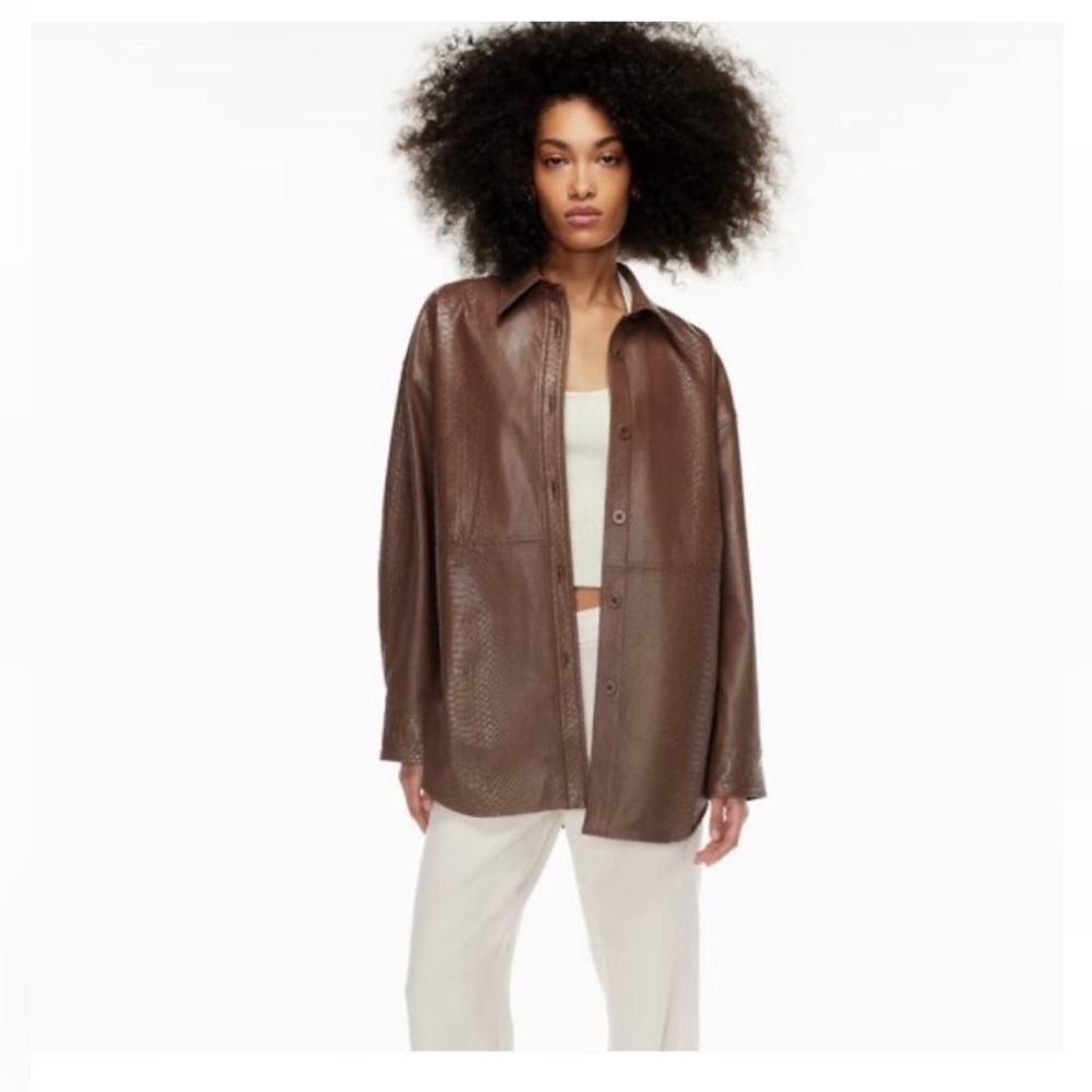 Aritzia Brown Leather Women's Jacket